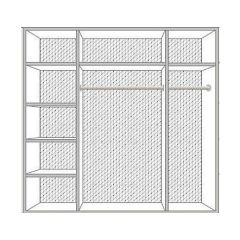 Шкаф 4-х дверный с зеркалами (07.144) Рафаэлла | фото 2