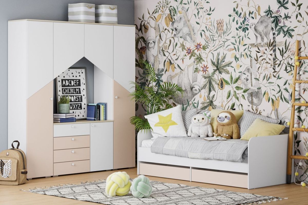 Шкаф комбинированный НМ 041.45 "Банни" (Бисквит) | фото 3