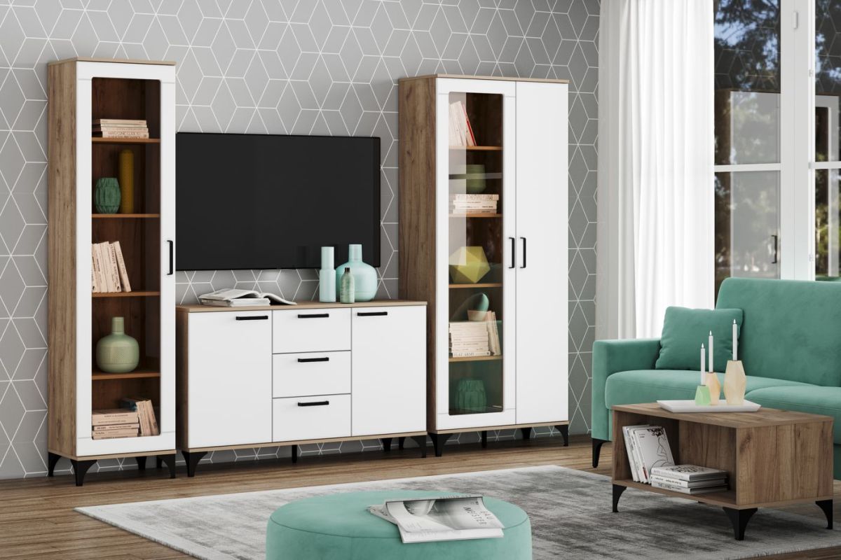 Тумба НМ 013.79 "Марсель" (Меренга/Дуб Крафт Табачный) | фото 3