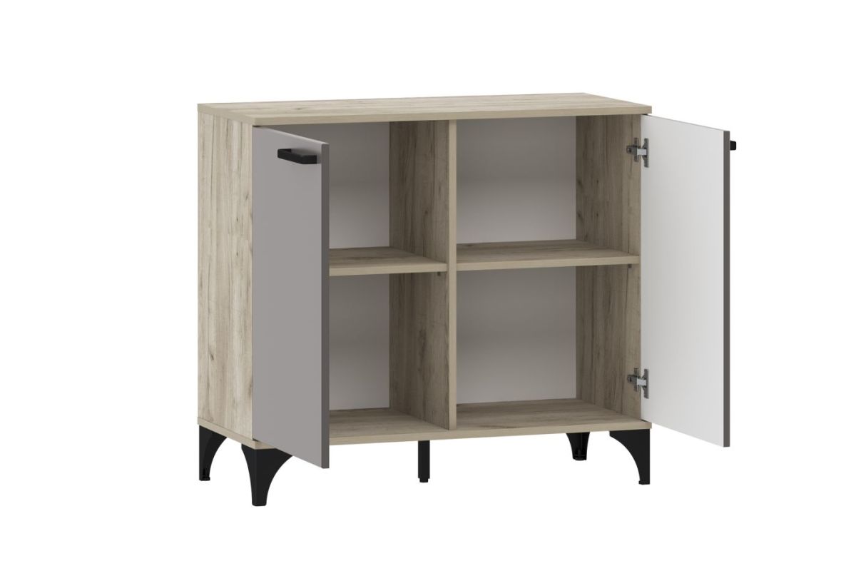 Гостиная "Марсель" (модульная) Софт Графит/Дуб Крафт Серый | фото 5