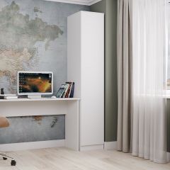 МОРИ МШ 400 Шкаф-пенал (белый) | фото 2