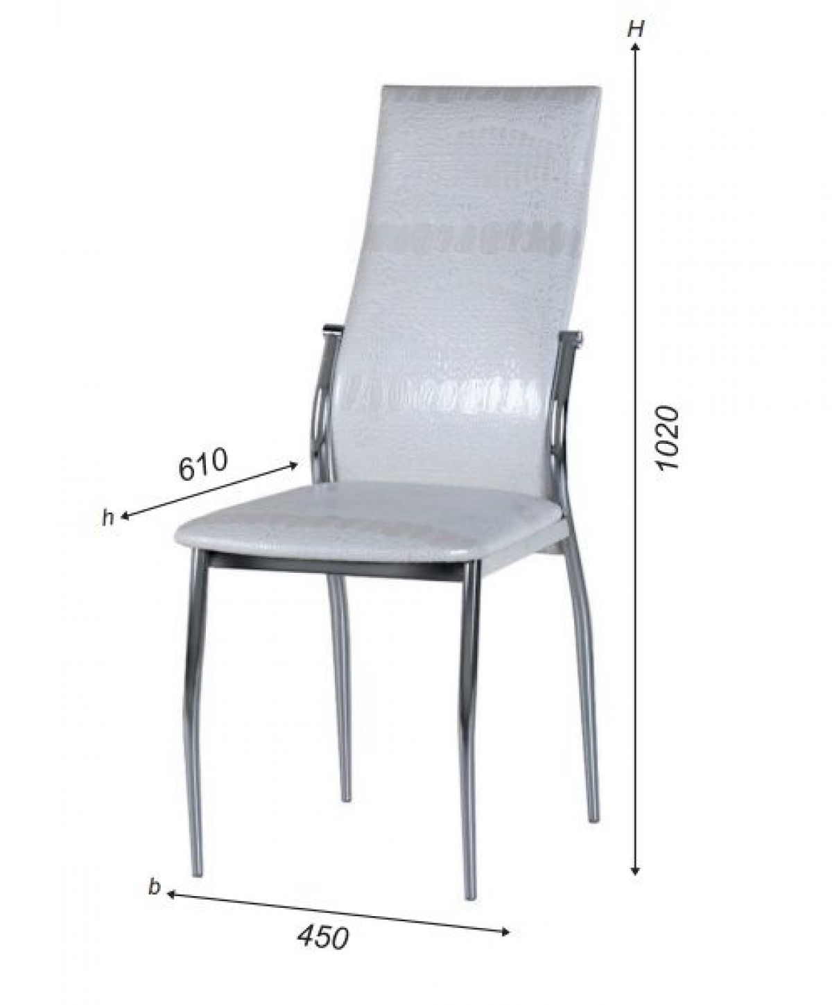 Стул Комфорт А1.05-04 с утонением (Стандарт) хром/кожзам (4 шт.) | фото 2