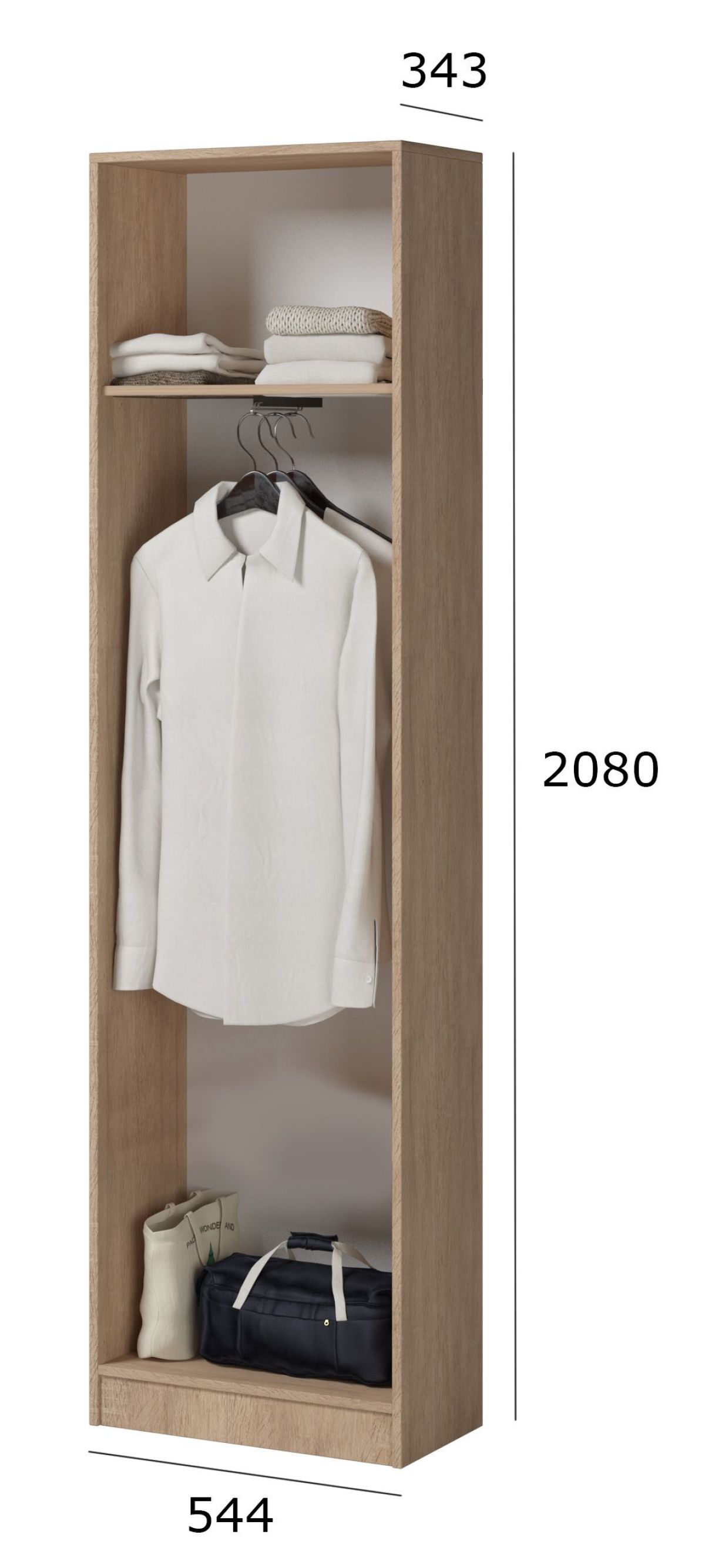 Прихожая Энтер (Белый/Дуб Сонома) Комплектация 3 | фото 4