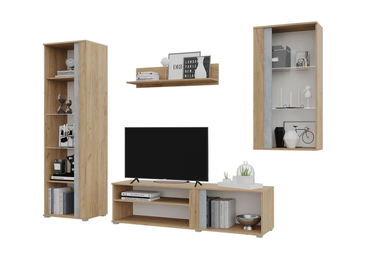 Гостиная Омега (Крафт золотой-Бетон) | фото 3