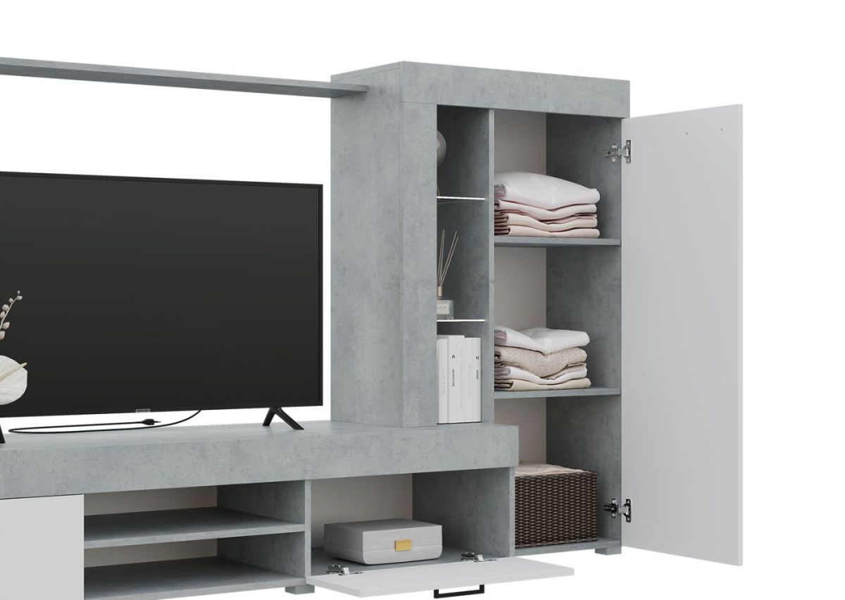 Гостиная Дельта (Бетон/Белый) | фото 3