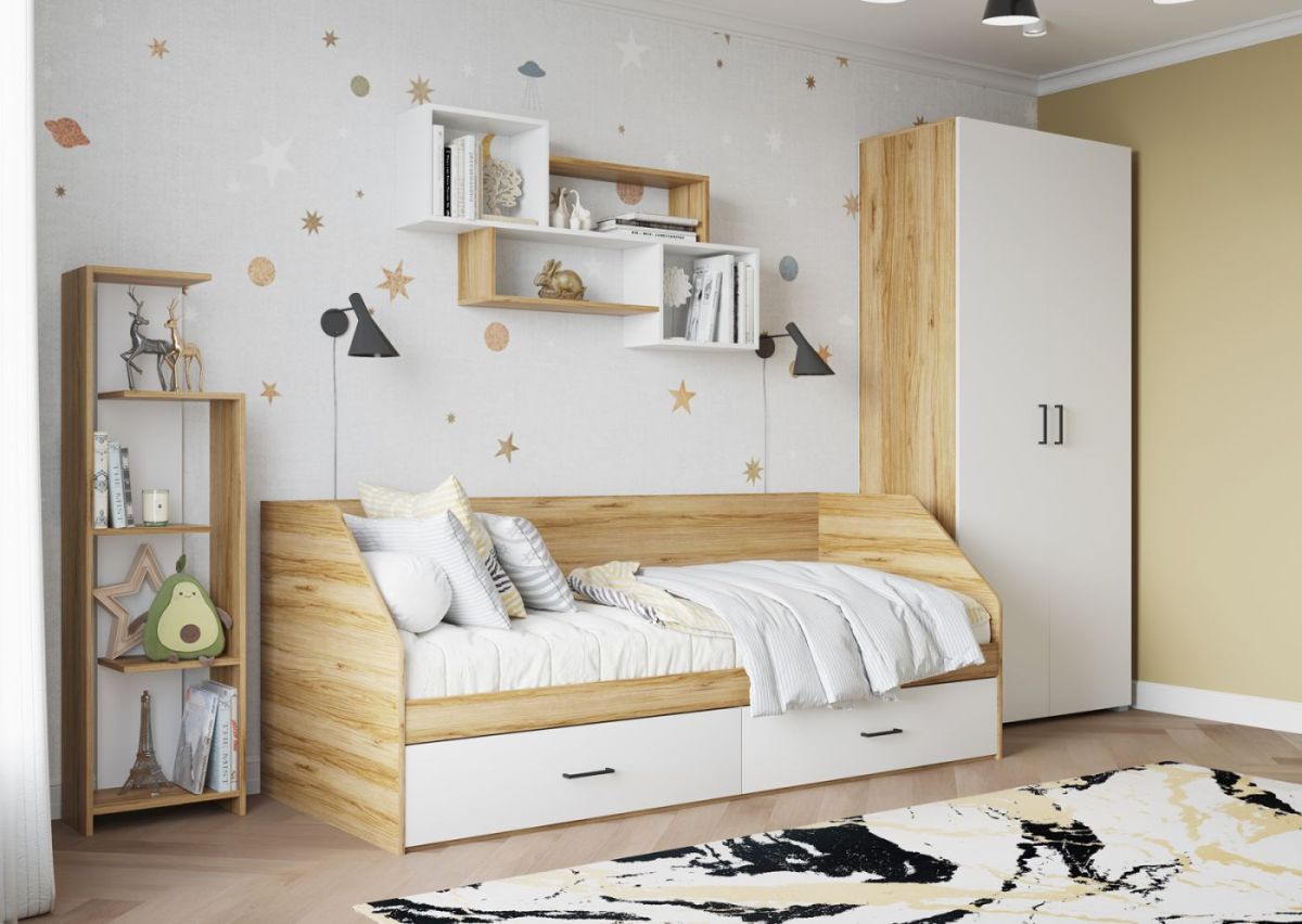 Кровать 800/2 ящика Лайт с настилом ЛДСП | фото 3