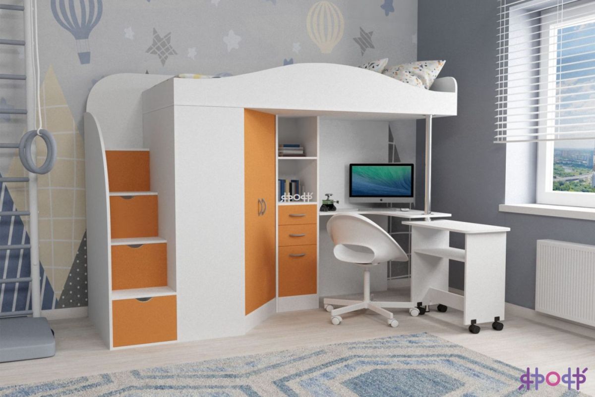 Кровать-чердак Юниор 4 (800*1900) | фото 9