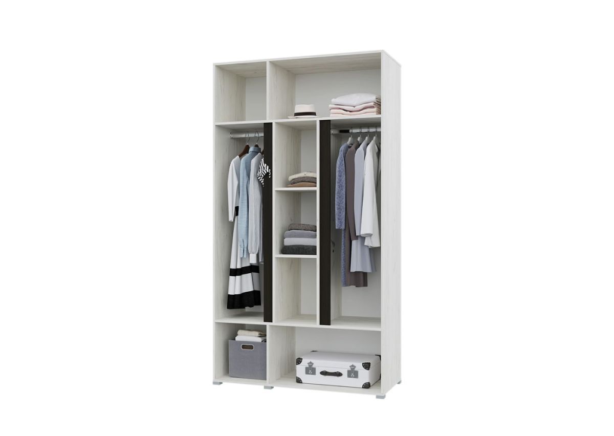 Шкаф 3х створчатый с зеркалом Вега (Крафт белый - Венге) | фото 2