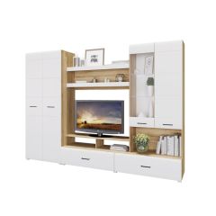 Гостиная НЕНСИ (модульная) Крафт золотой/Белый глянец | фото 4