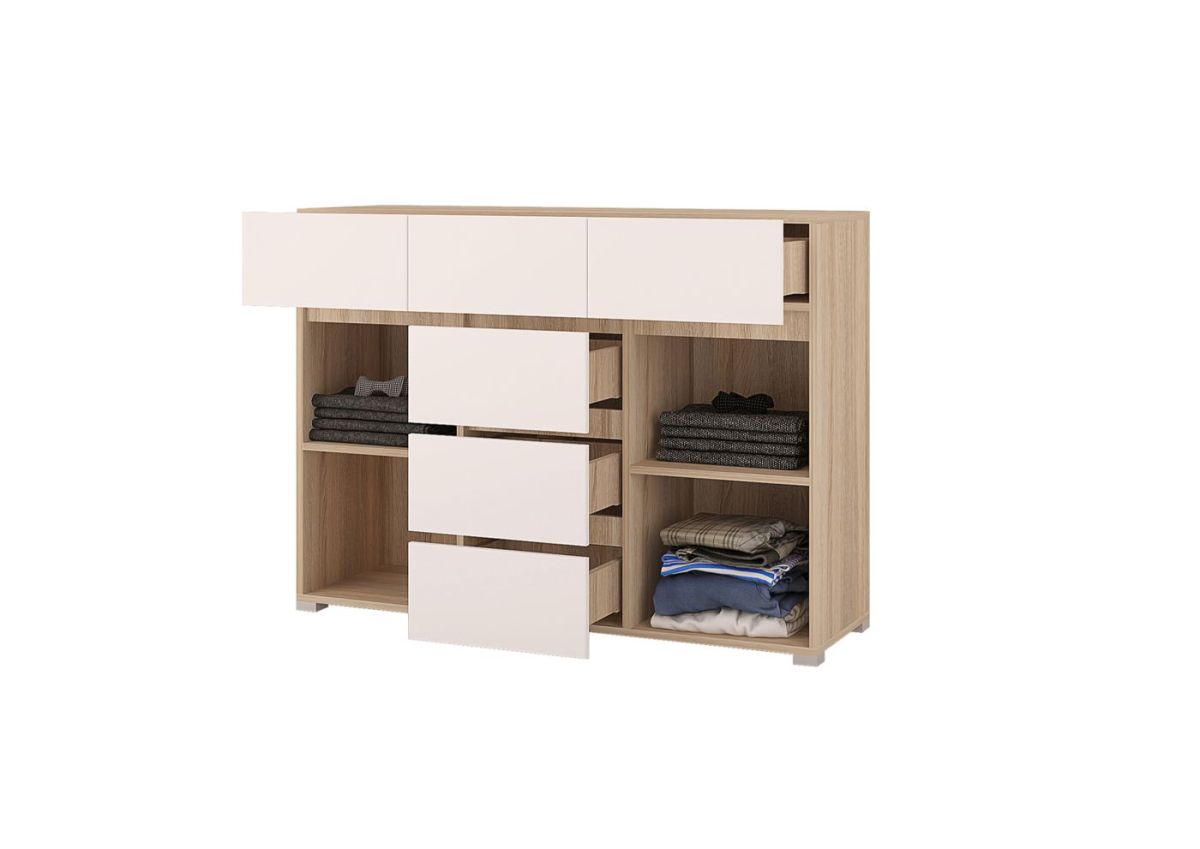 Спальный гарнитур АНТАЛИЯ (модульный) Сонома/Белый софт | фото 8