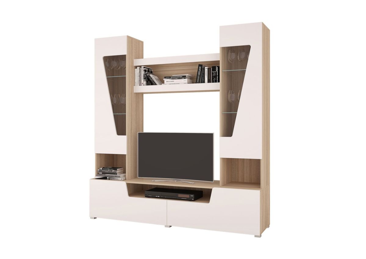 Гостиная АНТАЛИЯ (модульная) Сонома/Белый софт | фото 2