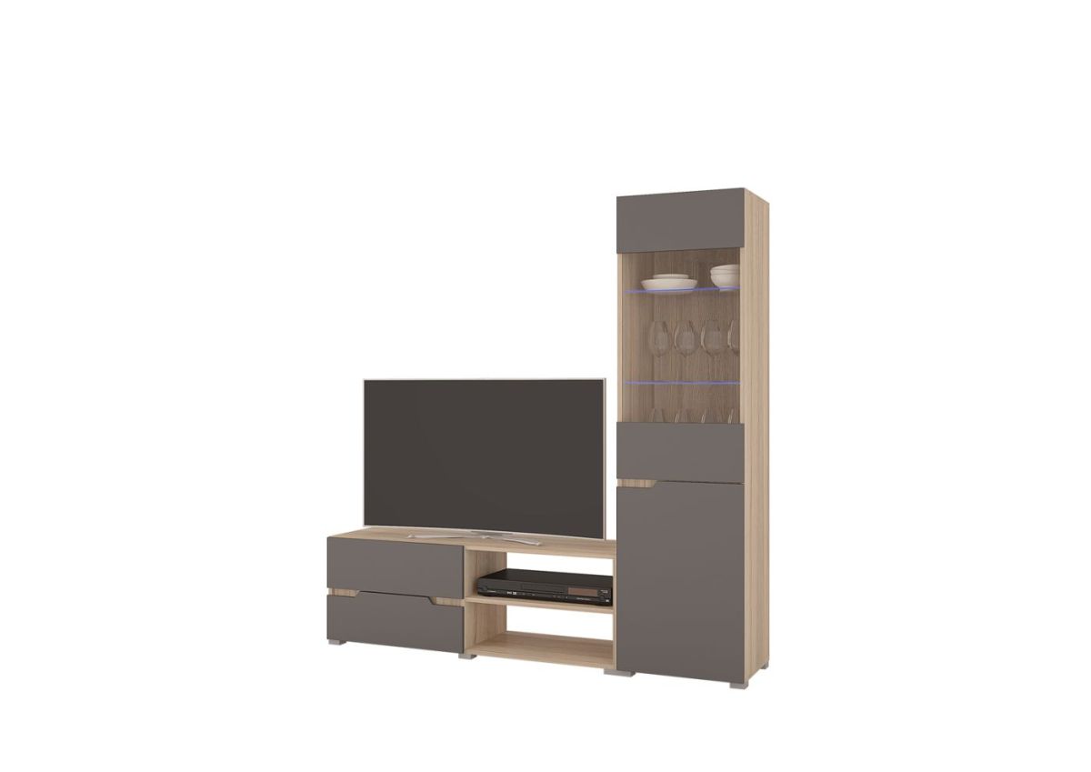 Гостиная АНТАЛИЯ (модульная) Сонома/Графит софт | фото 4