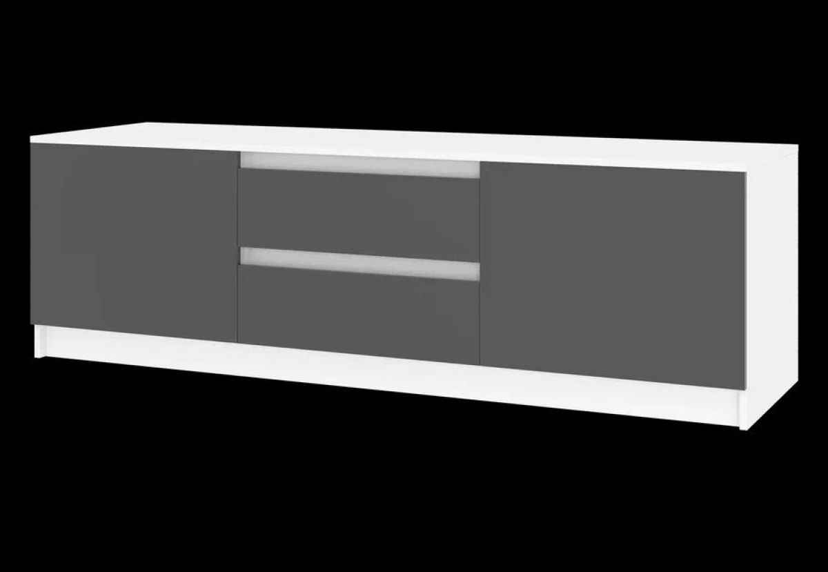 Тумба ТВ большая Парус (Белый/Графит) | фото 4