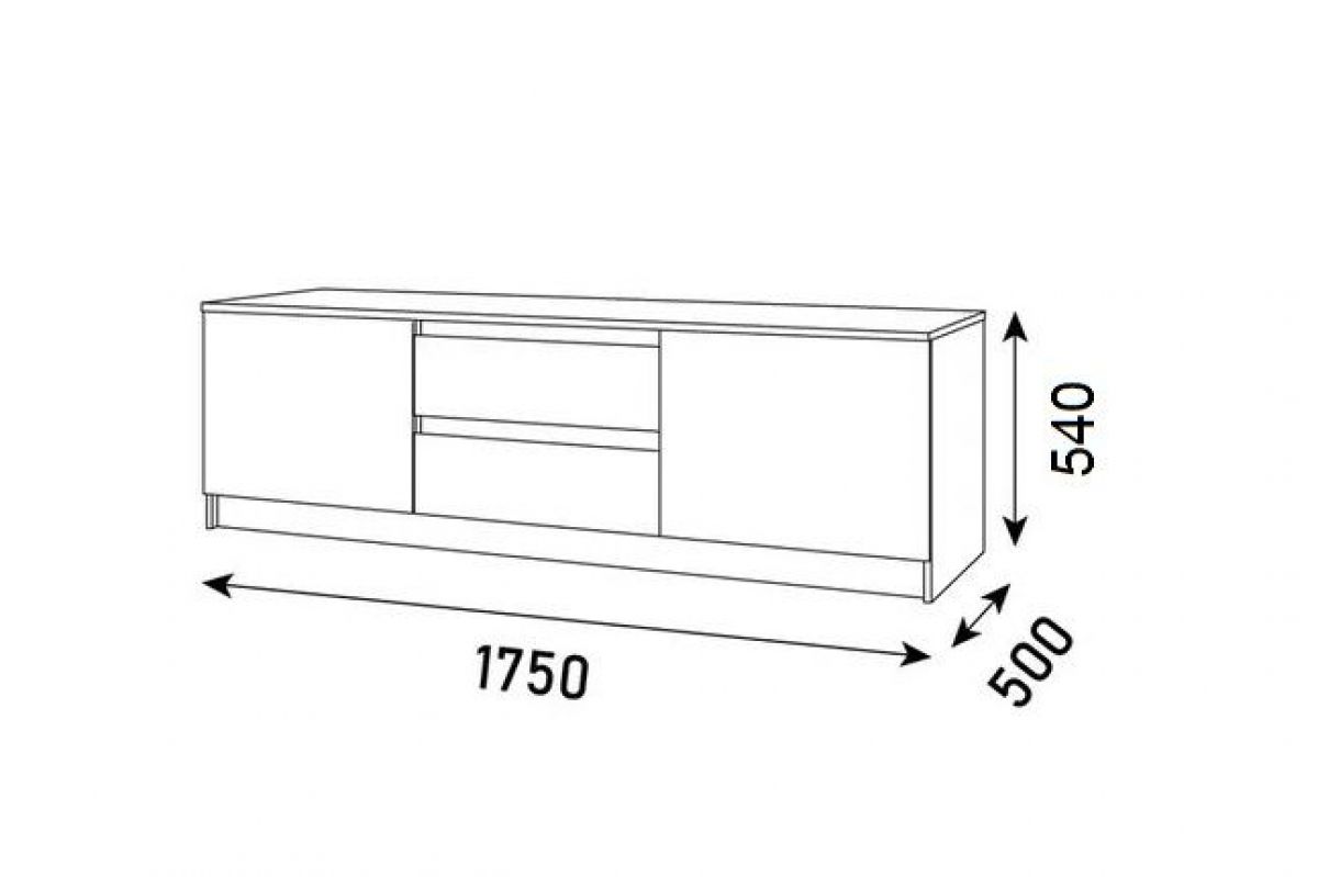 Тумба ТВ большая Парус (Белый/Графит) | фото 6