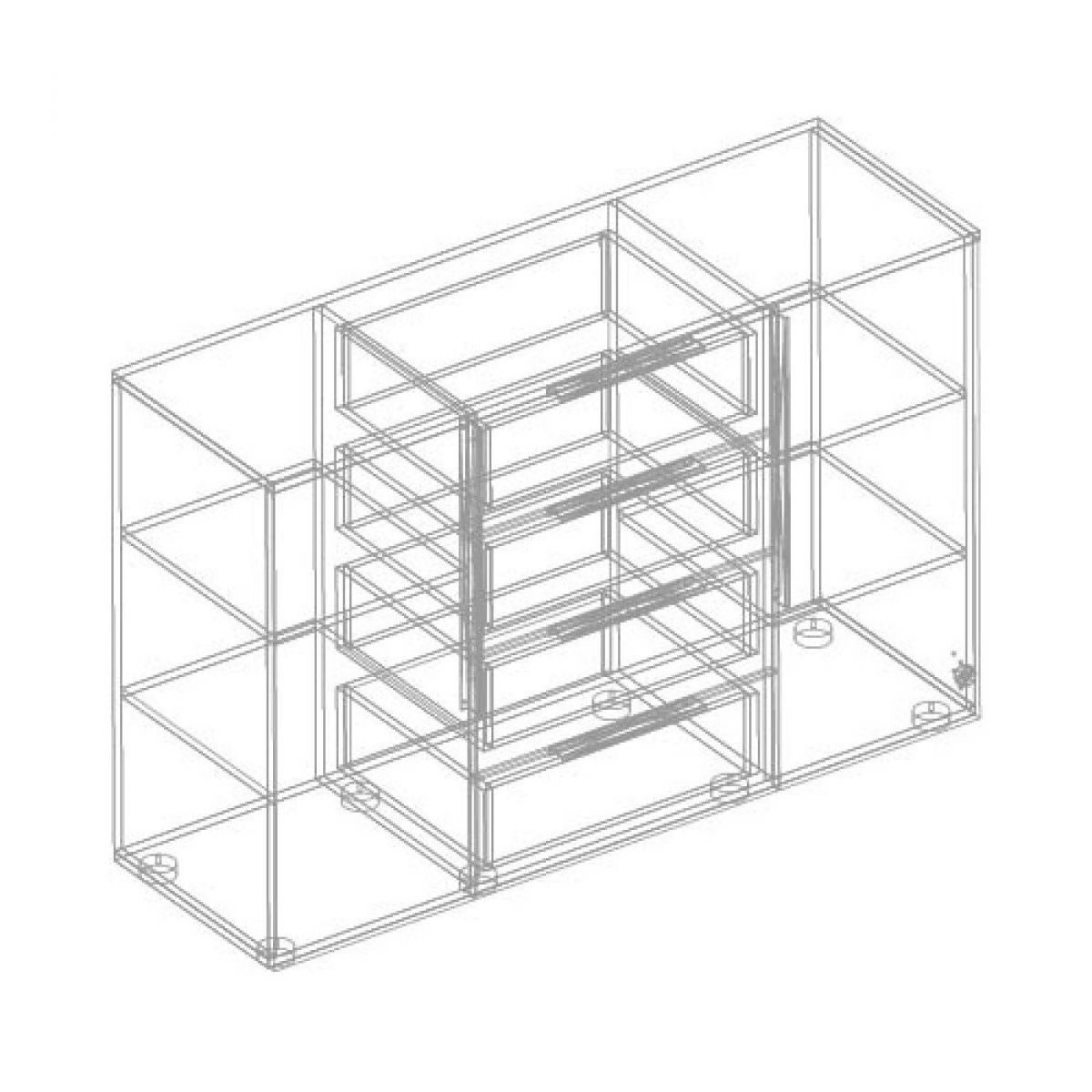 ВИТА Комод 2-ств c 4 ящиками (темно серый) | фото 2