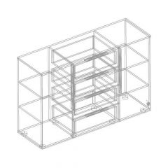 ВИТА Комод 2-ств c 4 ящиками (темно серый) | фото 2