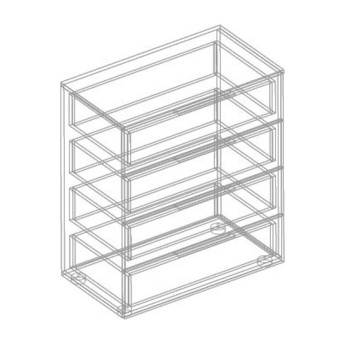 ВИТА Комод c 4 ящиками (темно серый) | фото 2