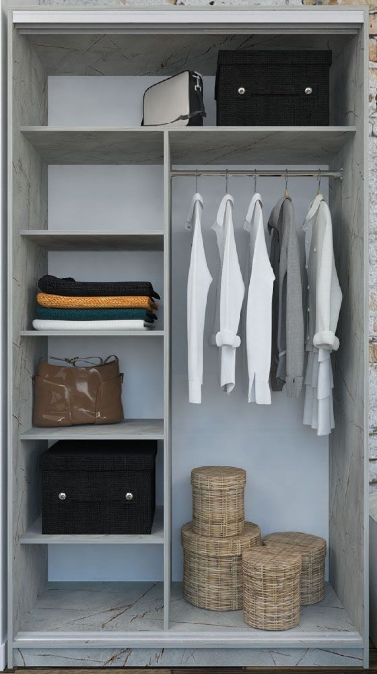 Шкаф-купе Ксения 1600 ЛДСП/Зеркало (ЛДСП 2 кат.) | фото 2