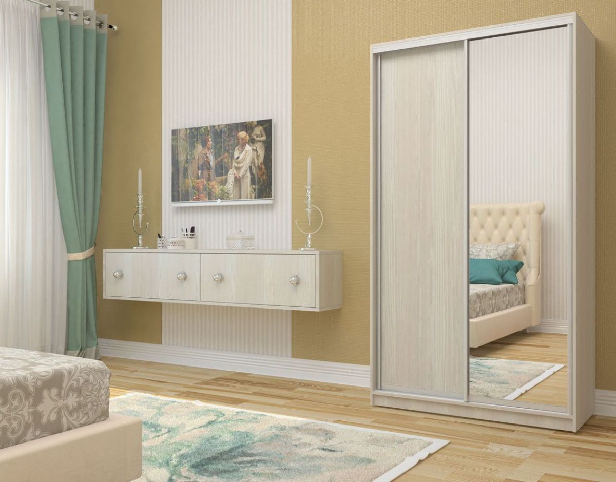 Шкаф-купе Ксения 1600 ЛДСП/Зеркало (ЛДСП 2 кат.) | фото 6