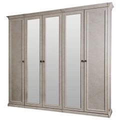 Шкаф 5-ти створчатый (2+1+2) с зеркалом Афина (крем корень) | фото 2