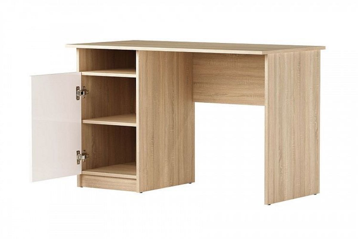 Стол компьютерный "ПКС-12"  (дуб сонома/белый глянец) | фото 2