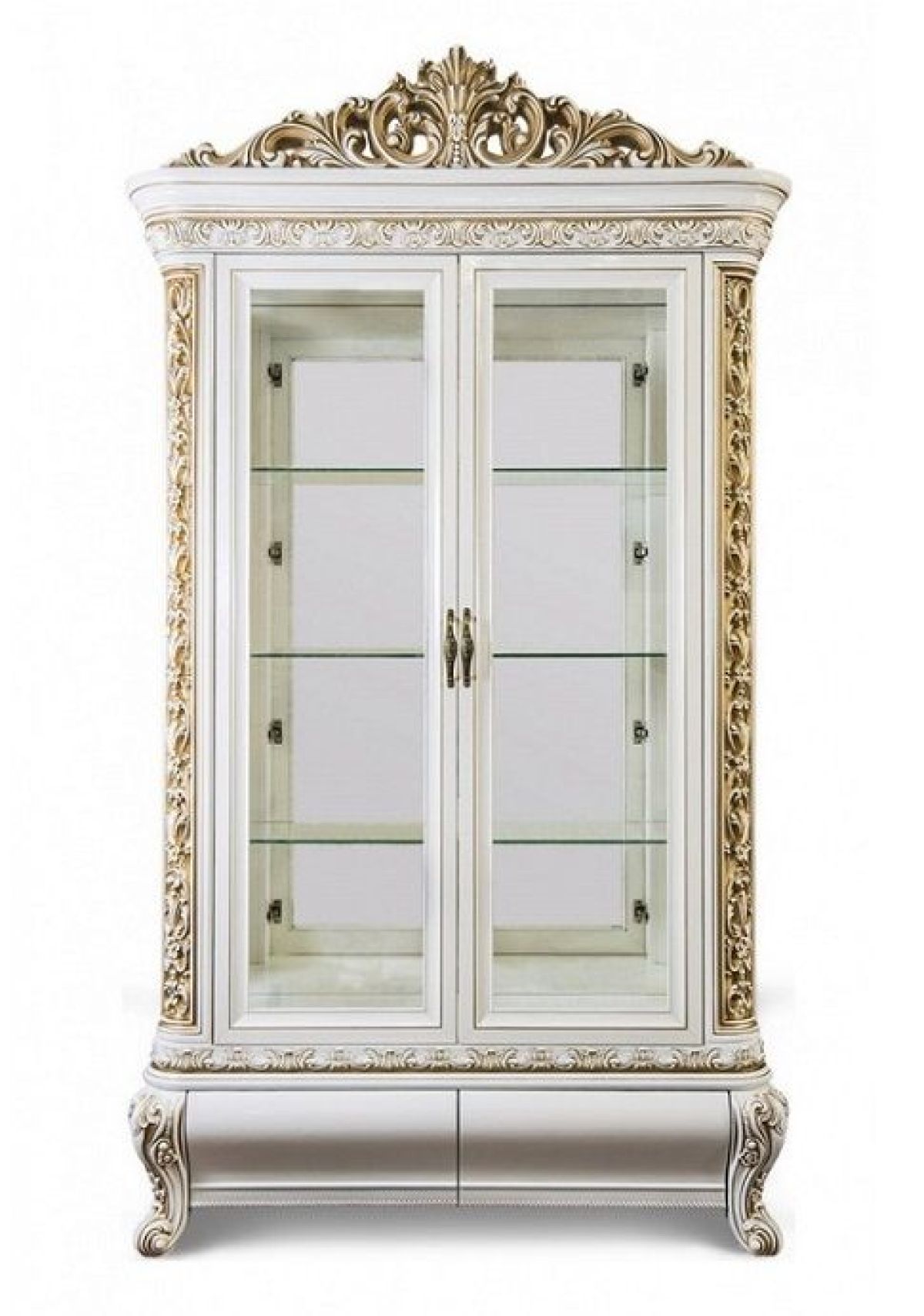 Витрина двухстворчатая Алсу (белый глянец) | фото 3