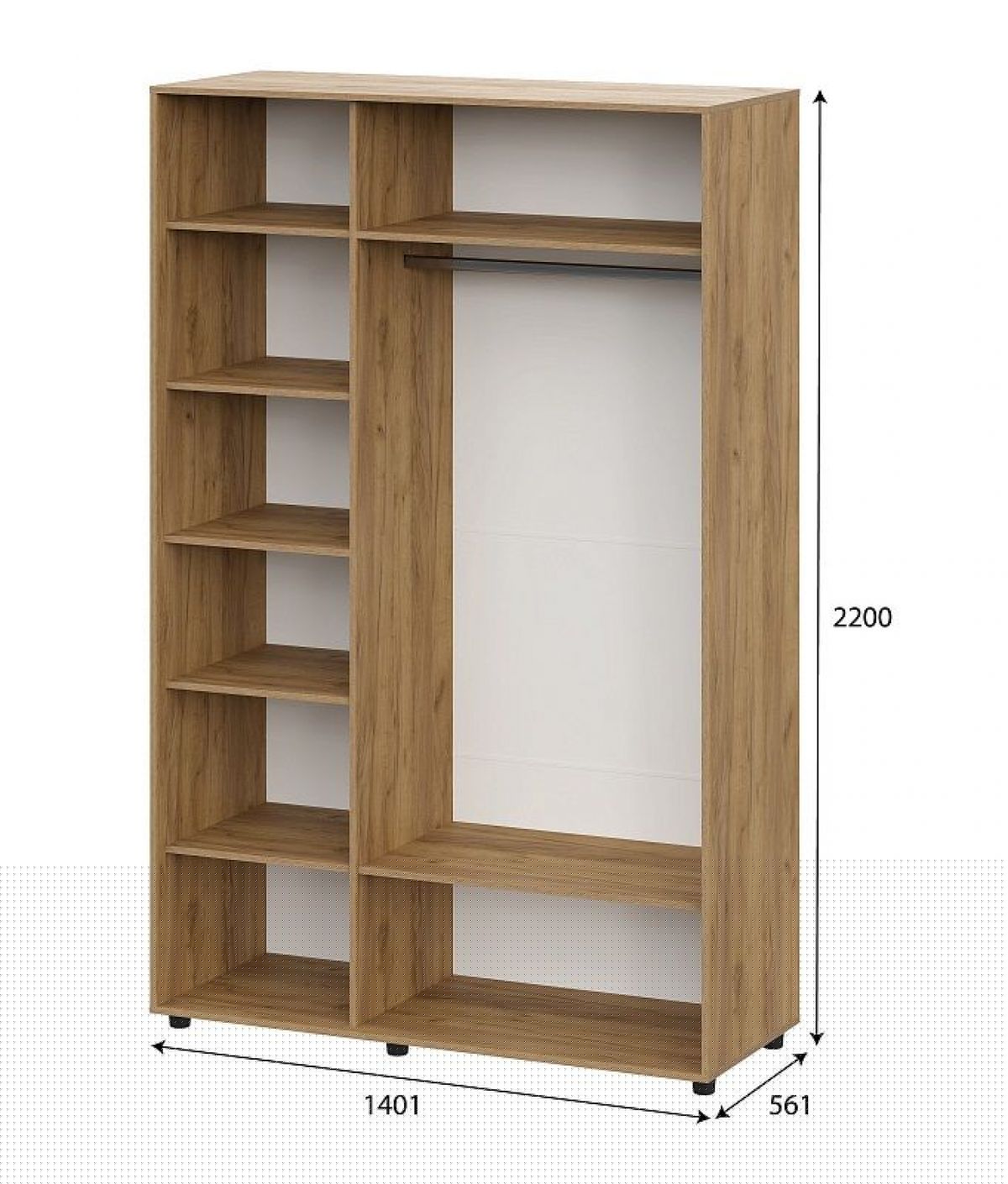 МИЛАН Шкаф трехстворчатый (Дуб Золотой/Белый Матовый) | фото 3