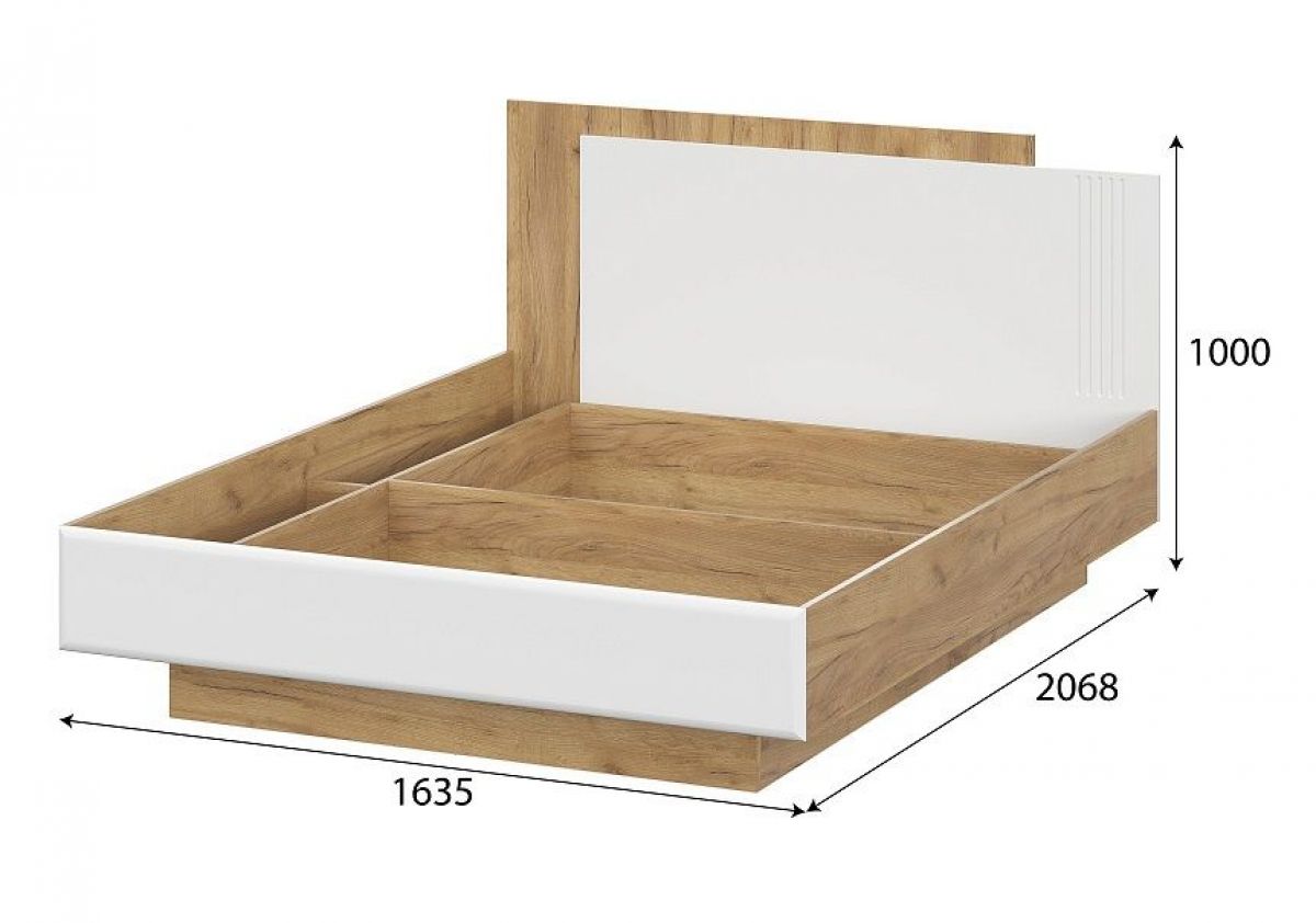 МИЛАН Спальня (Дуб Золотой/Белый Матовый) | фото 4