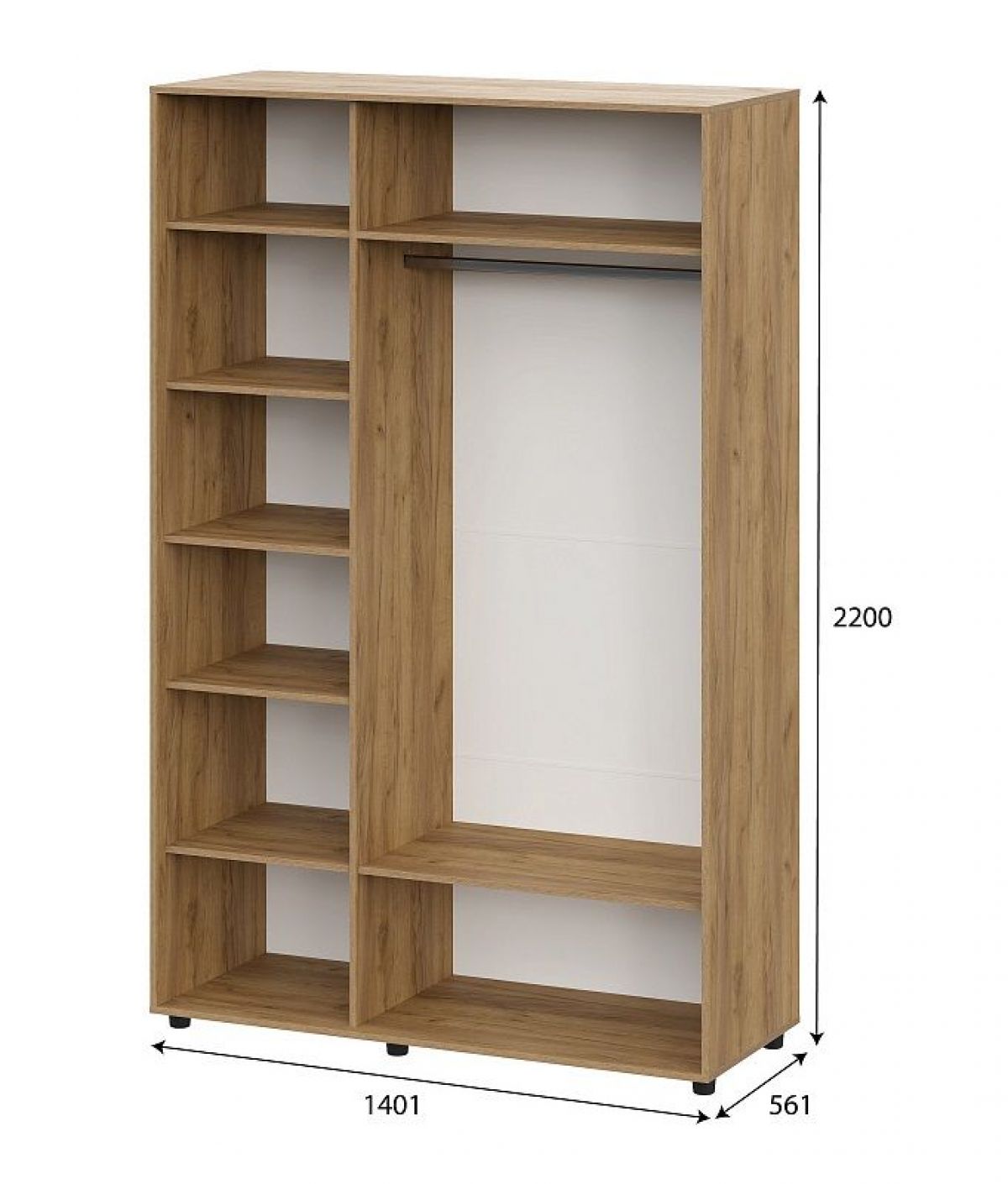 МИЛАН Спальня (Дуб Золотой/Белый Матовый) | фото 6