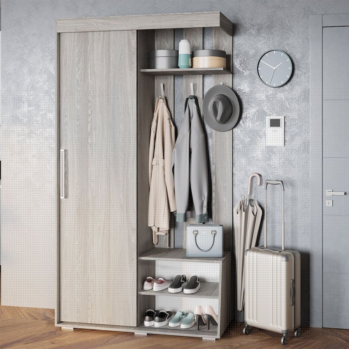 Прихожая Зара ПР-01 (ясень белый) | фото 3