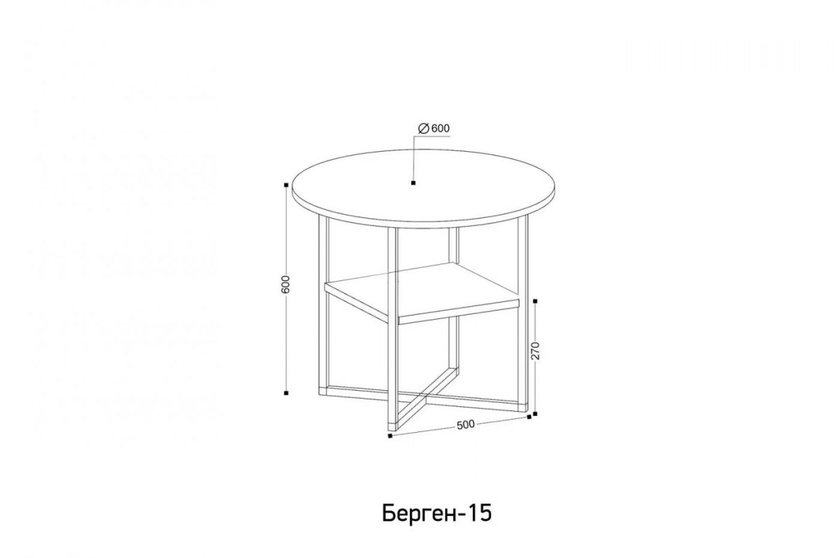 БЕРГЕН 15 Стол кофейный | фото 2