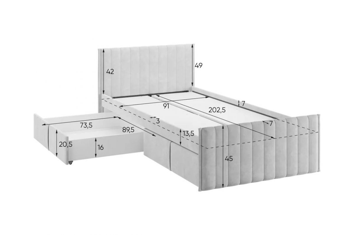 ТВИКС Кровать с ящиками 900 | фото 3