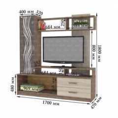 ДАРЬЯ Гостиная (Дуб Вотан/Белый глянец) | фото 8