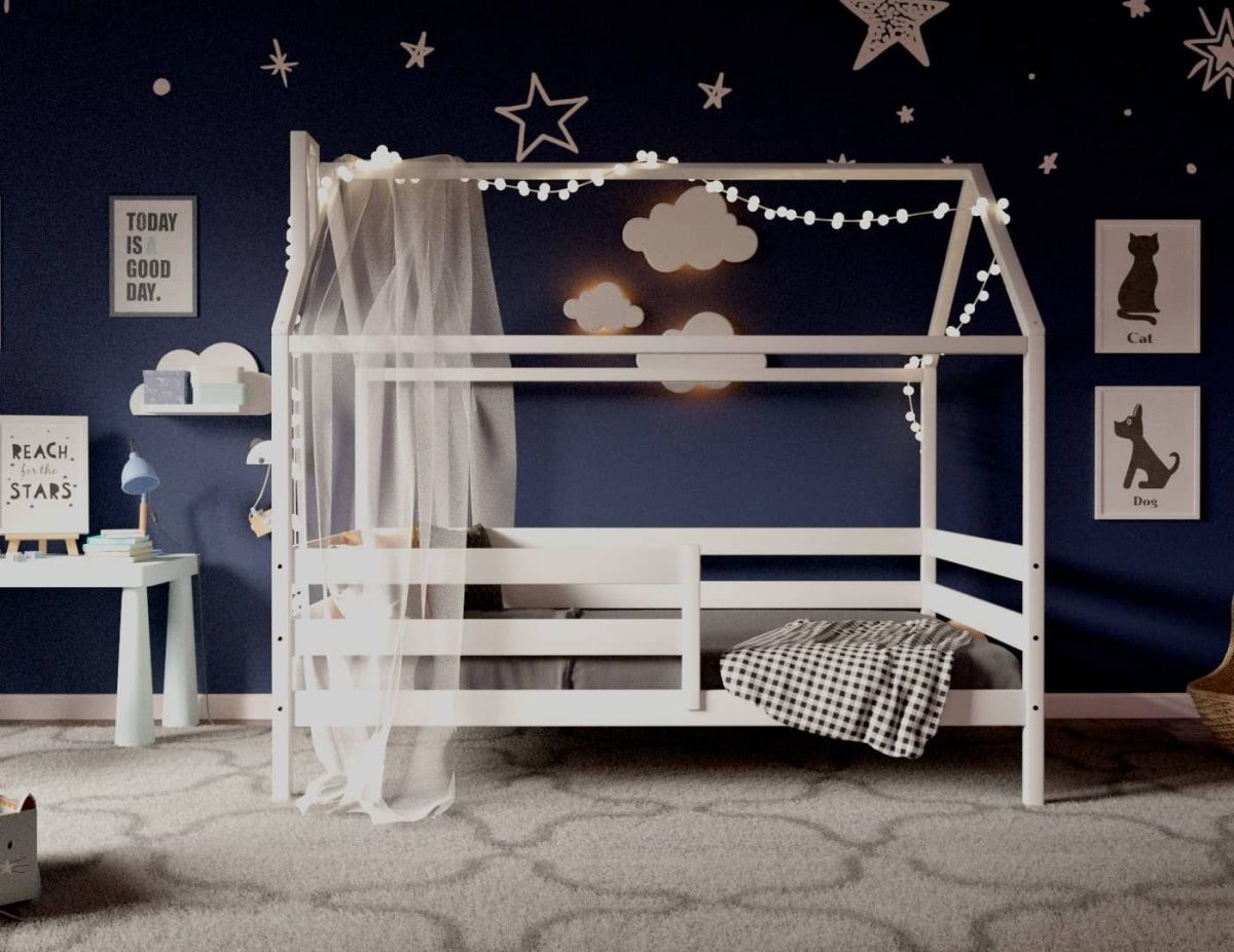 Кровать-домик 80*190 Белый | фото 2