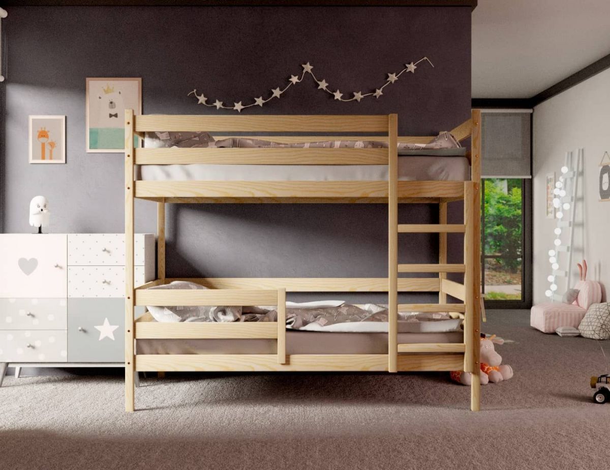 Кровать двухъярусная без крыши 80*160 без покраски | фото 3