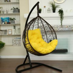 Подвесное кресло-кокон Бароло (коричневый/черный) | фото 4