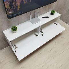 Тумба подвесная под ТВ LINES MTV1-MA 750 Белый матовый (Белый-M 10.1.2) | фото 10