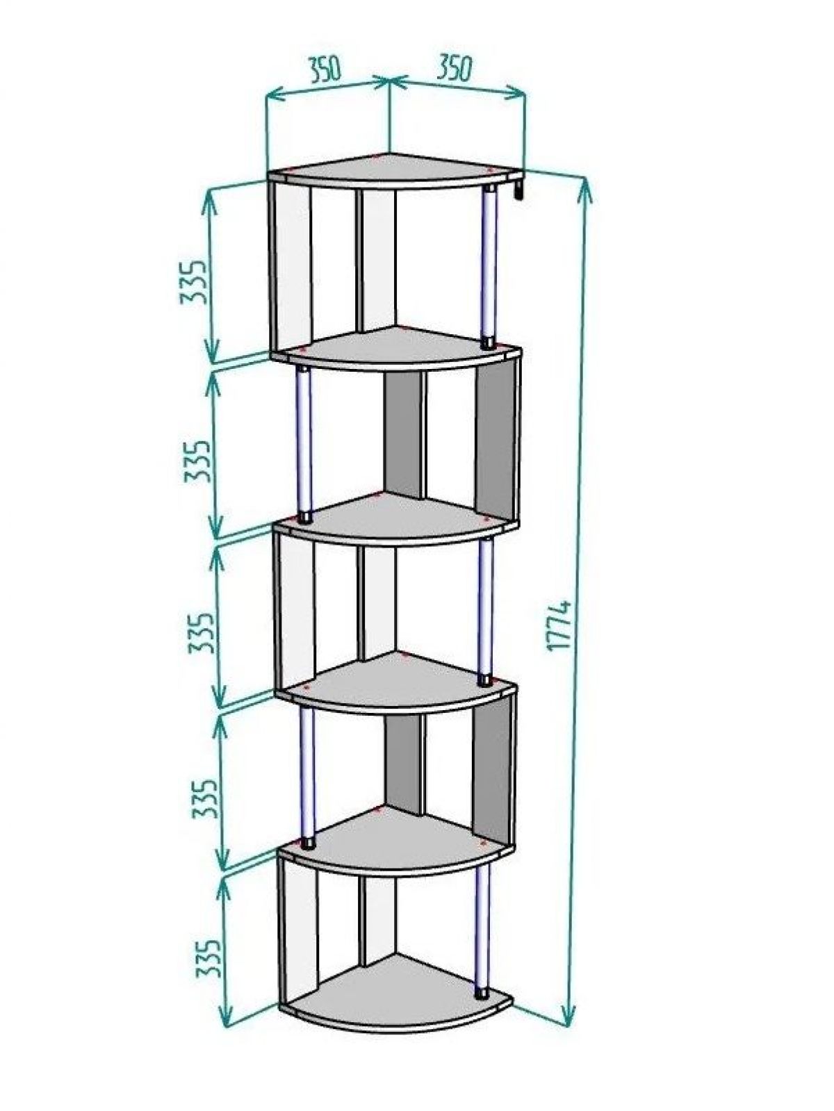 Стеллаж Maria S113-MA (Белый) | фото 3