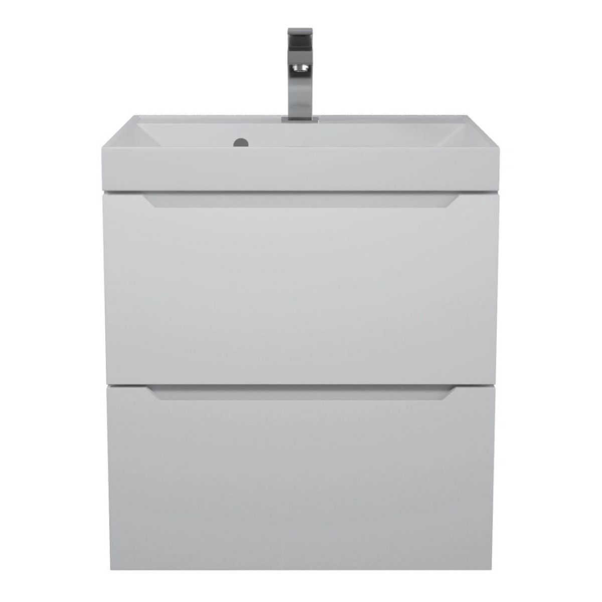 Тумба с раковиной Uperwood Tanos 50 см, подвесная, белая матовая | фото 12