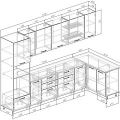 Кухонный гарнитур Антик 3200*1400 (Стол. 38мм) | фото 2