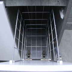 Тумба под умывальник "UNIT 80" Karlo без ящика и корзиной для белья Бетон Домино (DK5311T) | фото 5