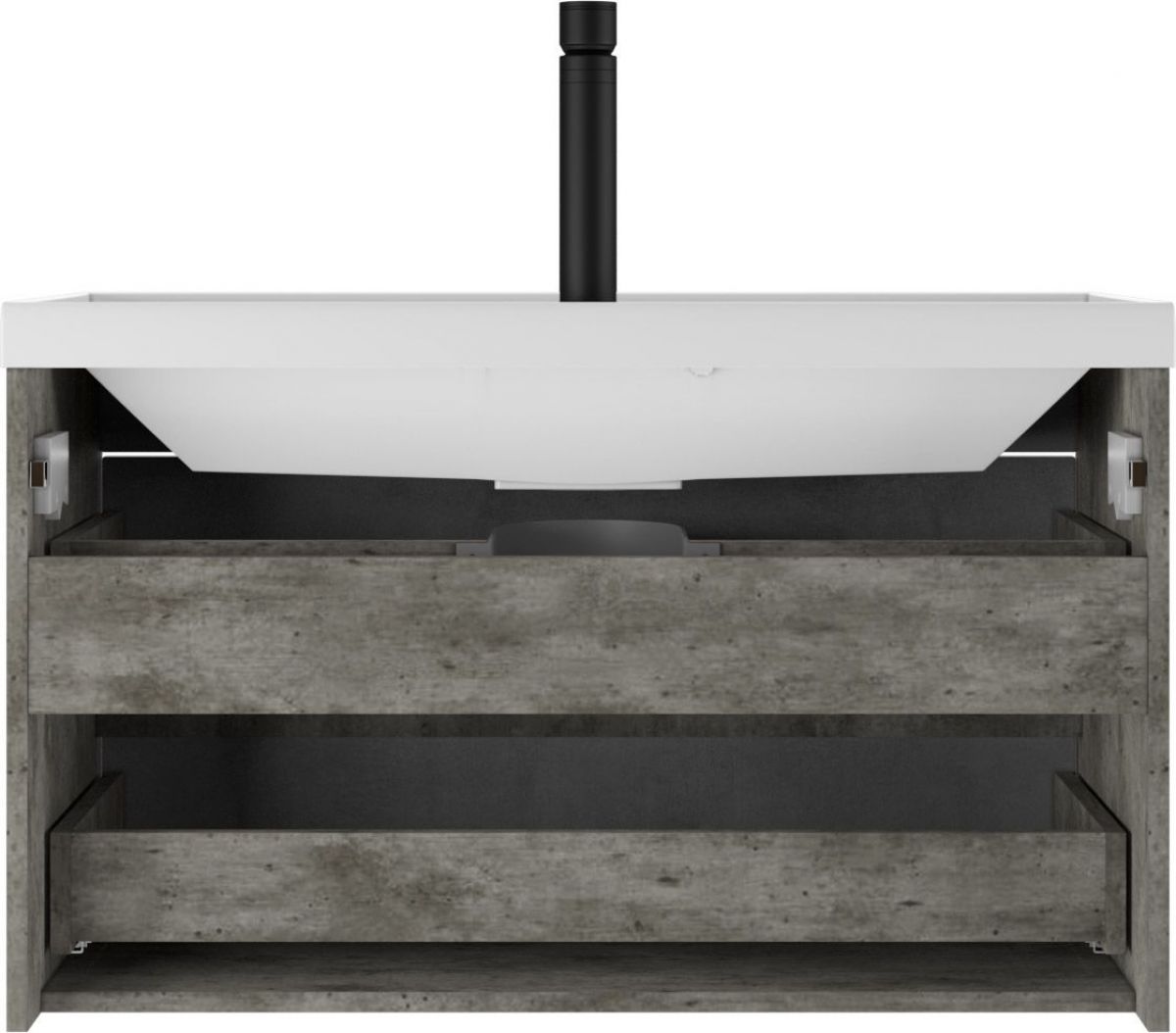 Тумба подвесная под умывальник "Bazis 90" Loft В2 Бетон Домино (DL5604T) | фото 4