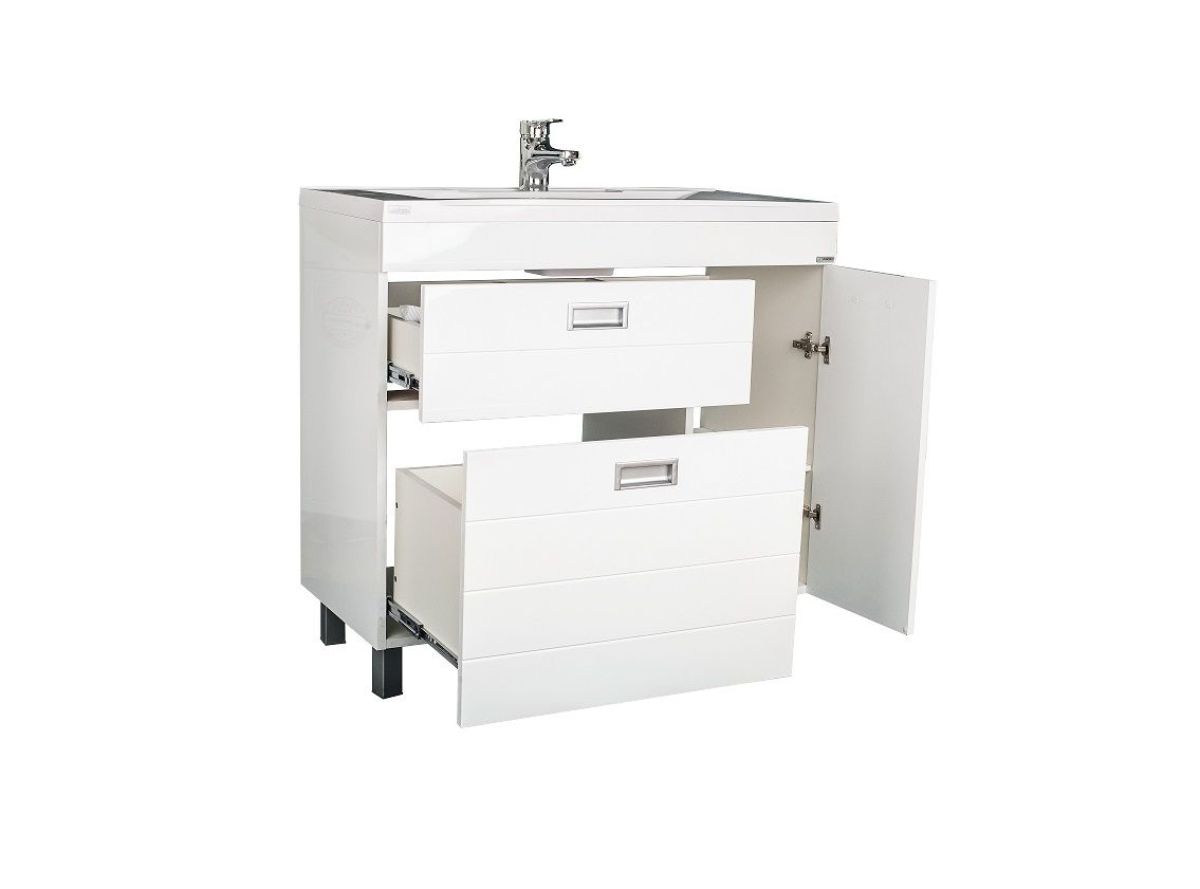 Тумба под умывальник Elen 90 Cube с 2 верхними ящиками В2 Домино (DC5005T) | фото 2