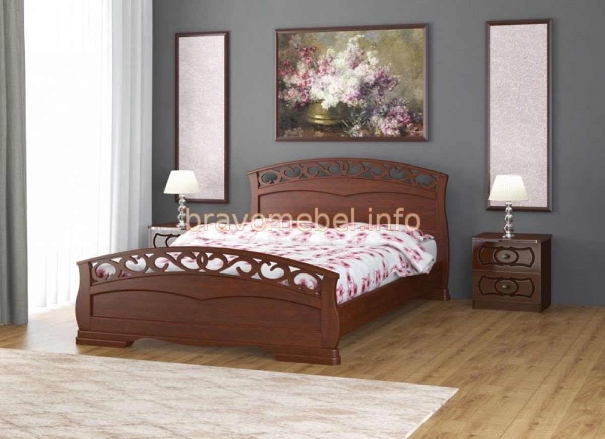 ГРАЦИЯ-1 Кровать из массива 1600  | фото 2