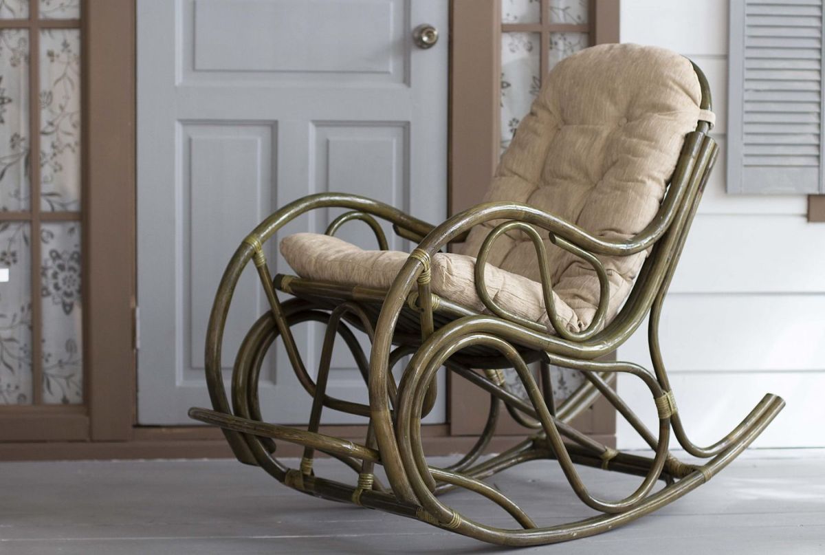 Кресло - качалка 05/05 с подушкой (Олива) Разборное/в коробке | фото 2