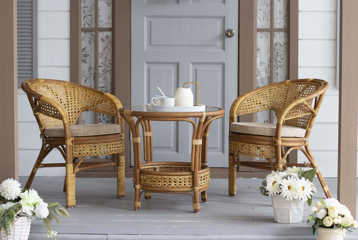 Комплект Пеланги 02/15 дуэт, стол круглый (Миндаль матовый) | фото 2