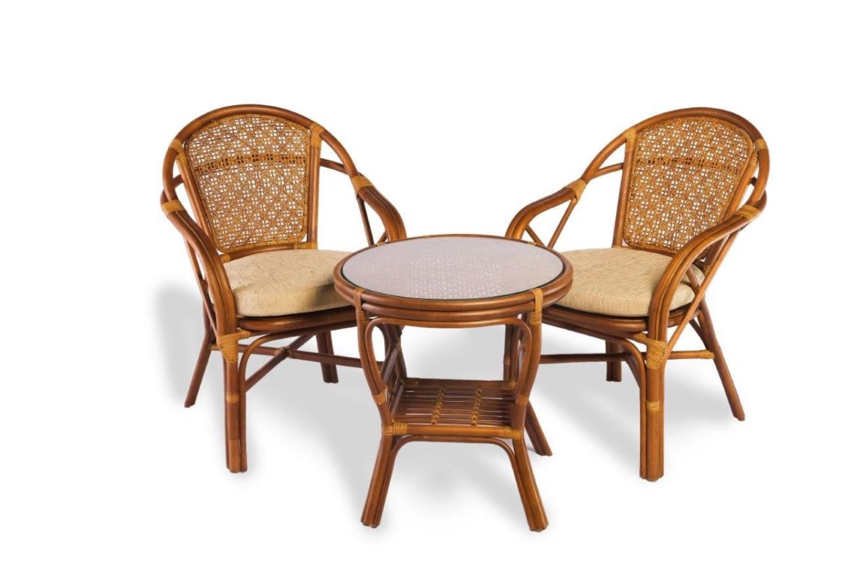 Стол круглый Петани с плетеной столешницей | фото 7