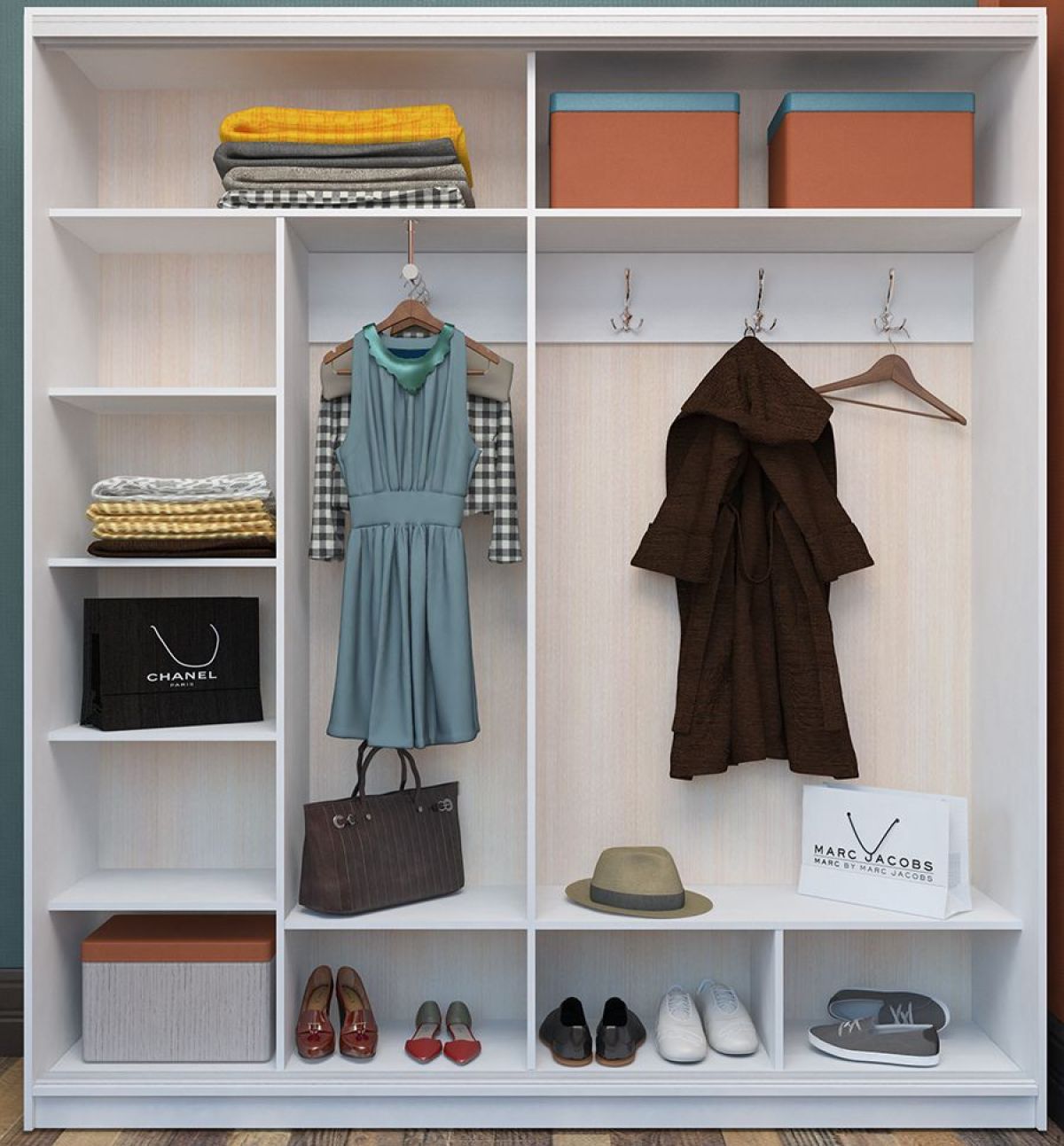 Шкаф-купе Светлана 2000 ЛДСП/Зеркало/ЛДСП (ЛДСП 1 кат.) | фото 3