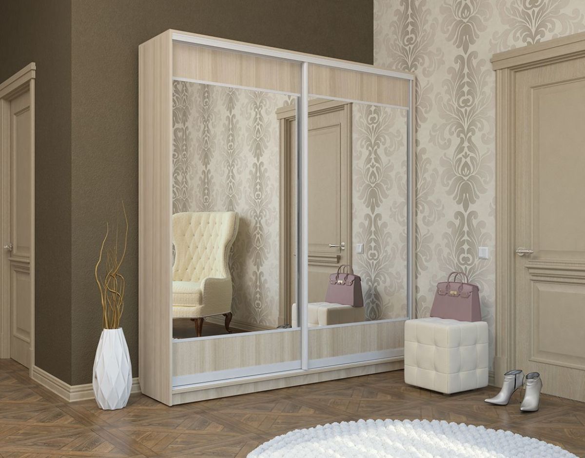 Шкаф-купе Светлана 2000 ЛДСП/Зеркало/ЛДСП (ЛДСП 1 кат.) | фото 9