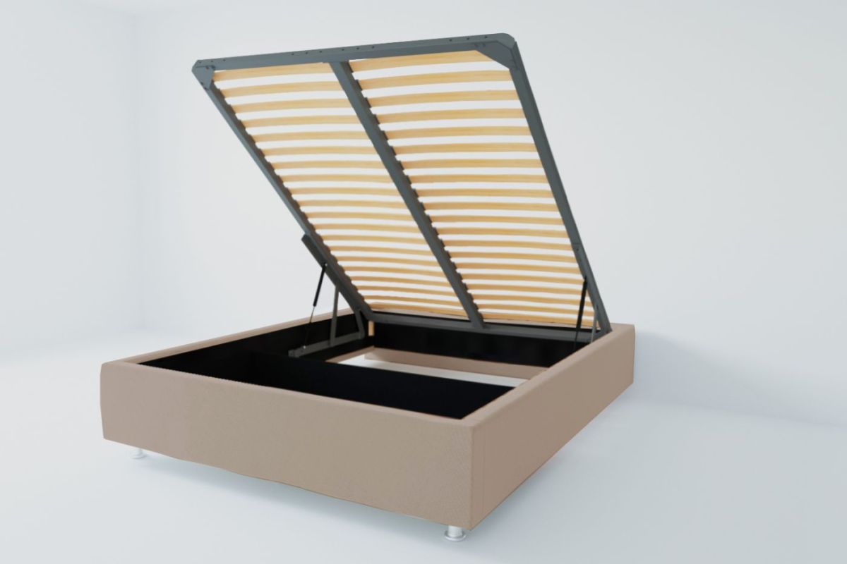 Кровать Подиум с ПМ 1800 (велюр серый) | фото 2